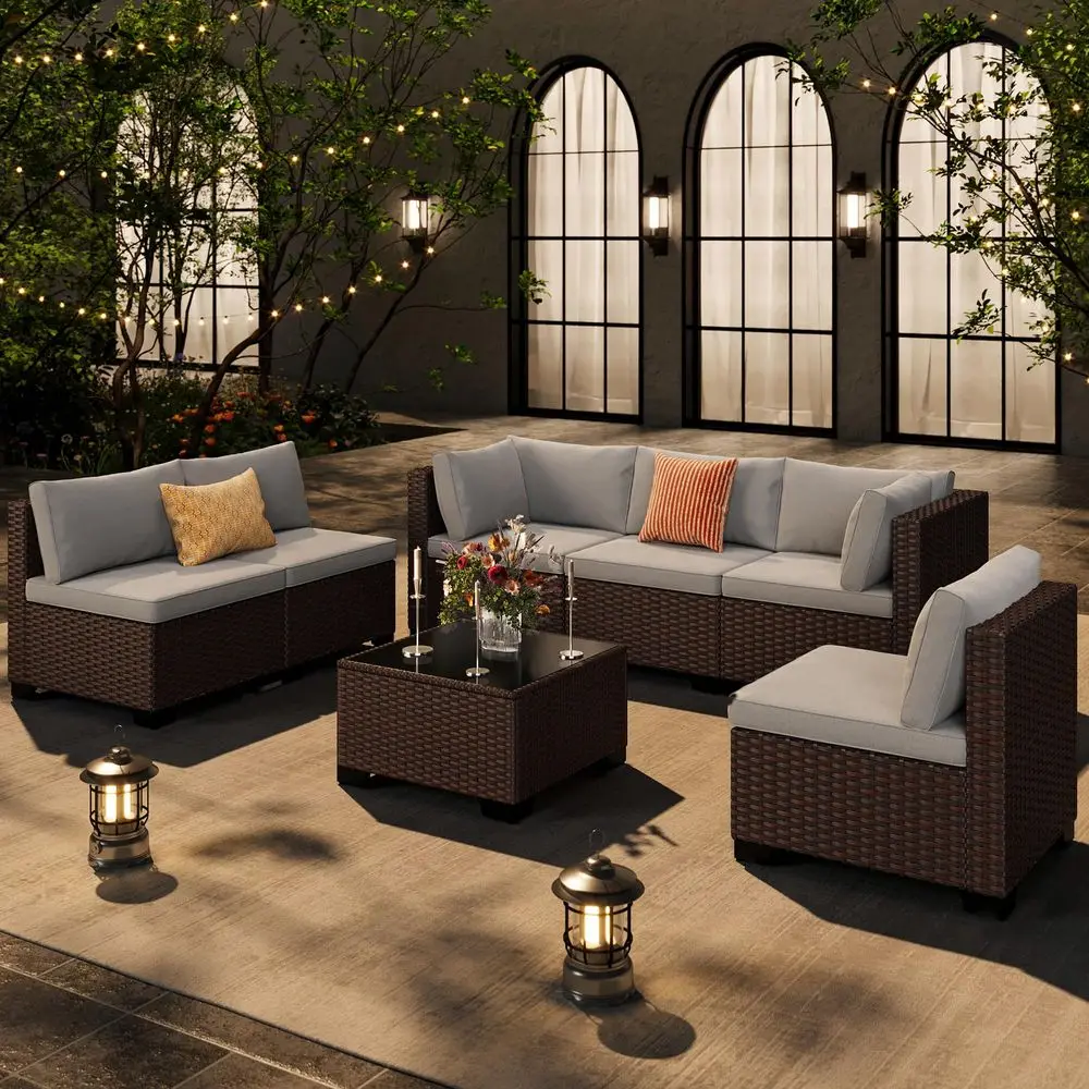 7-Piece Patio Sectional Set 1